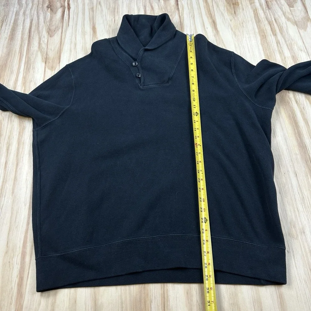 Polo Ralph Lauren Men's 2XL Black Luxury Jersey Shawl Collar Pullover Sweater